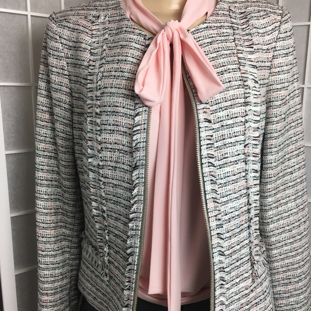 NWT KARL LAGERFELD PARIS TWEED JACKET 4